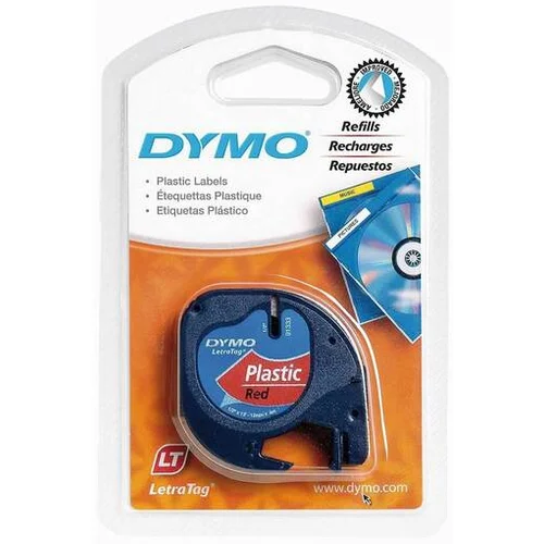 Dymo Letratag Band Plastik red 12 mm x 4 m