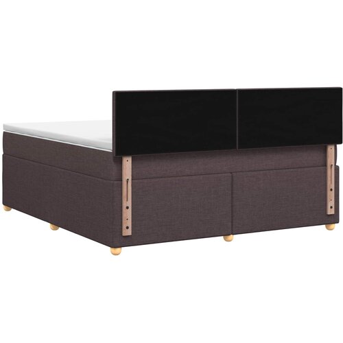  Boxspring krevet s madracem Tamno smeđa 160 x 200 cm Tkanina Slike