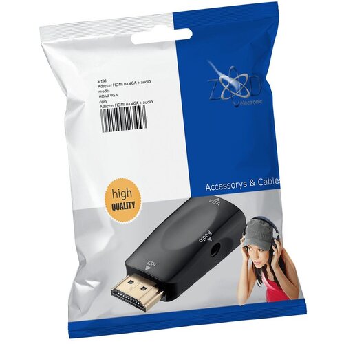 Zed Electronic Adapter HDMI na VGA + audio - HDMI-VGA, Crni Cijene