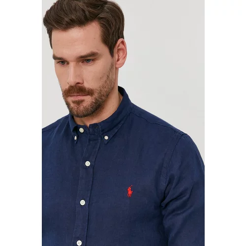 Polo Ralph Lauren Košulja za muškarce, boja: tamno plava