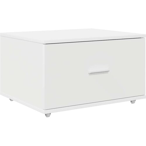  Stol s ladicama Bijelo 131,5 x 50 x 106,5 cm Konstruirano drvo Slike