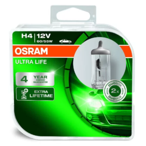 Osram Set reflektorskih uložaka s ugrađenim halogenim žaruljama Ultra Life Duo Box H4 (H4, 2 Kom.)