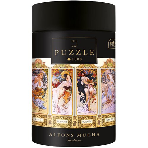 Puzzle 1000 KOM TUBA ART.1 ALFONS MUCHA &amp;quot;FOUR SEASONS&amp;quot; INTERDRUK Slike