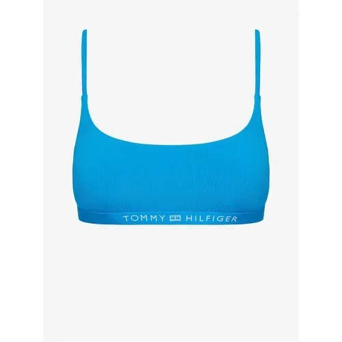 Tommy Hilfiger Blue Womens Swimwear Upper Tonal Logo Bralette - Women