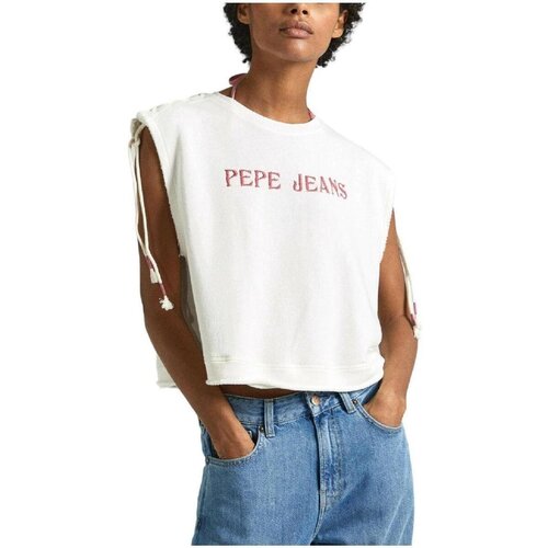 PepeJeans Majice brez rokavov - Bela Cene