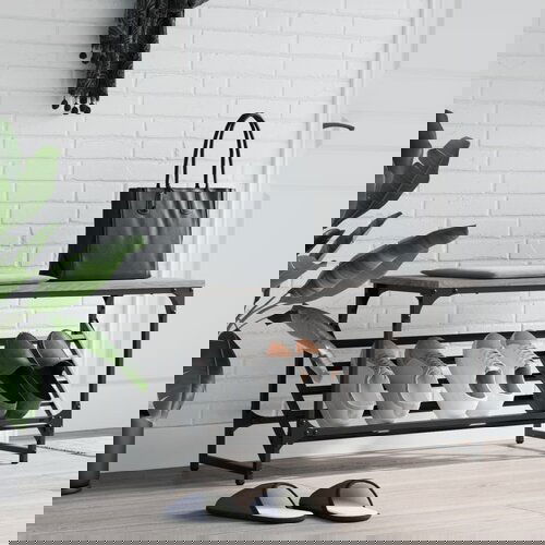 VidaXL Stalak za cipele boja hrasta 90 x 30 x 45 cm konstruirano drvo Slike