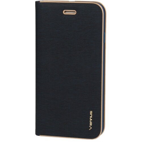  Premium preklopna torbica samsung galaxy S22 5G - modra z zlatim robom Slike