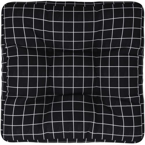  Jastuk za palete crni karirani 58x58x10 cm od tkanine Oxford Slike
