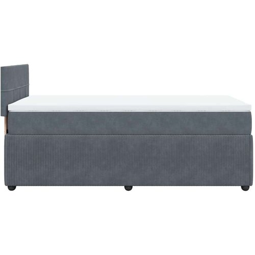 VidaXL Box spring krevet s madracem tamnosivi 90x200 cm bar&amp;scaron;unasti Slike
