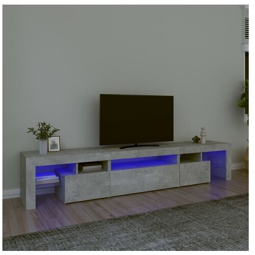  TV omarica z LED lučkami betonsko siva 215x36,5x40 cm Cene