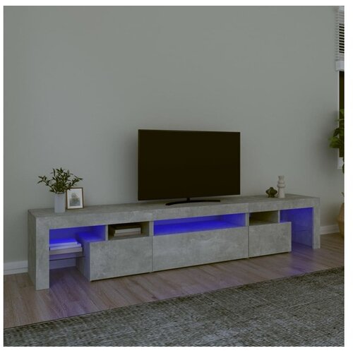  TV ormarić s LED svjetlima siva boja betona 215x36 5x40 cm Cijene