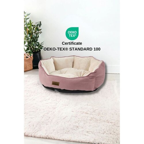 Paws & Whiskers Sprit 50 x 40 - Pink, Cream PinkCream Pet Bed Cene