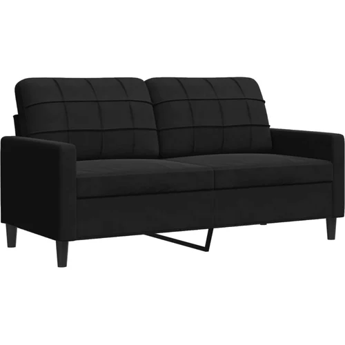 MAISON CHIC kavč - Sofa - Kanape dvosed črn 140 cm žamet, (21726619)