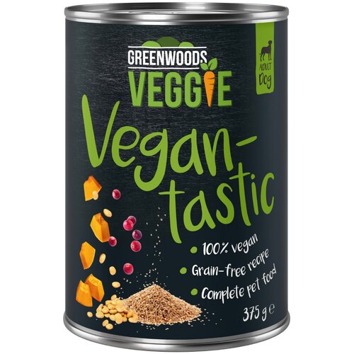 Greenwoods Veggie s kvinojo, bučami, volčjim bobom in brusnicami Varčno pakiranje: 12 x 375 g Cene