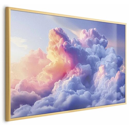 Plakat Clouds Like Painted: Artistic Dawn Brushes Painting the Sky 60x40 Zlatni okvir Cijene
