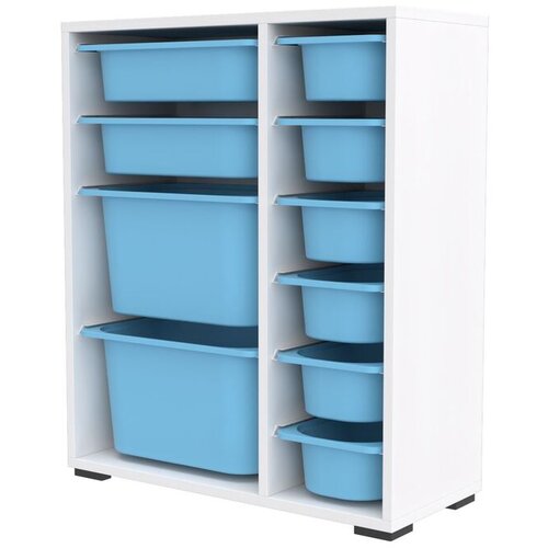 Hanah home Multifunkcionalna komoda Zen 2D2K6U v2, 69,5 x30 x83 cm, Bijelo-plava Cene