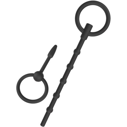 Hidden Desire Extreme Penis Plug Set Large 2 pcs Black Cene
