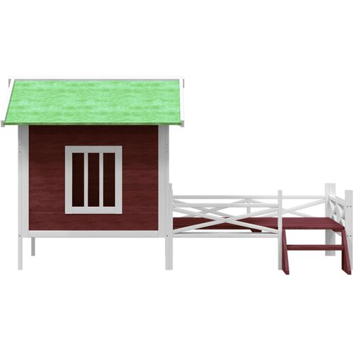  Kućica za pse boja kave 159 x 120 x 88,5 cm od masivne borovine Slike