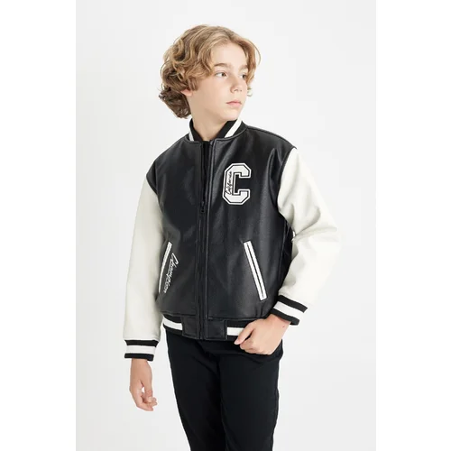 Defacto Boys Water Repellent College Collar Bomber Jacket