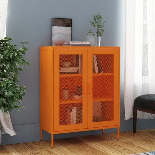 vidaXL Omara za shranjevanje oranžna 80x35x101,5 cm jeklo