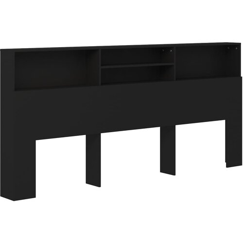 Maison Chic vzglavna omarica - nočna omarica - posteljna omarica črna 220x19x103,5 cm, (21704940) Slike