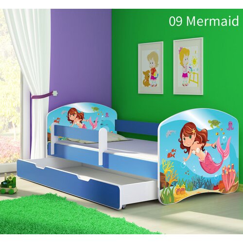  Dječji krevet ACMA s motivom, bočna plava + ladica 160x80 cm 09 Mermaid Cene