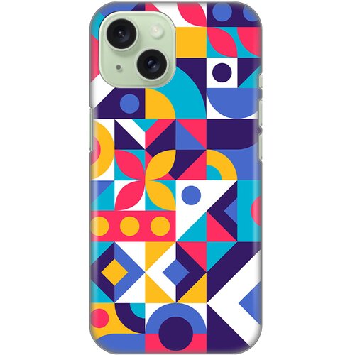  Torbica silikonska print skin za iphone 15 6.1 colorful mosaic Slike