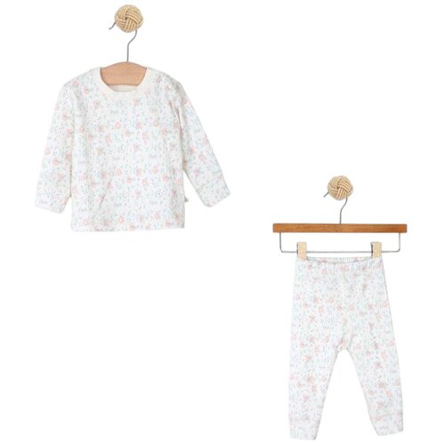 Just kiddin baby dječja pidžama s dugim rukavima flowers white Cene