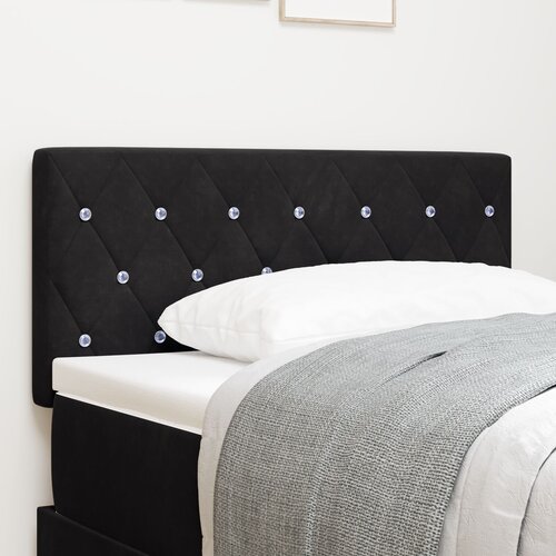 vidaXL Headboard s kristalnim gumbima, crna, 90 cm, baršun Cijene