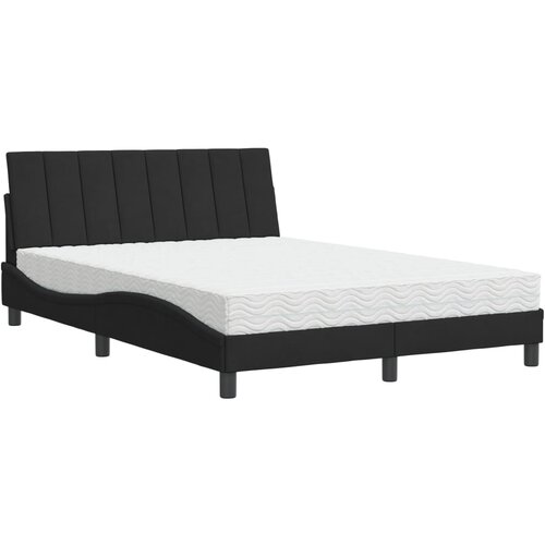 vidaXL Postelja z vzmetnico črna 140x200 cm žamet, (21216306) Cene