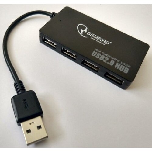 Gembird UHB-U2P4-02 HUB USB2.0 4-port, Crni Cene