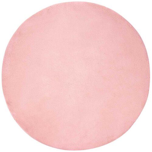 vidaXL Faux Rabbit Fur Rug Ružičasta Ø 160 cm Poliester Cijene