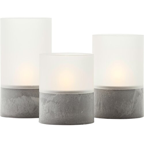 Brilliant SET 3x LED sveća BOUGIE LED/2xAA IP44 siva/bela Slike