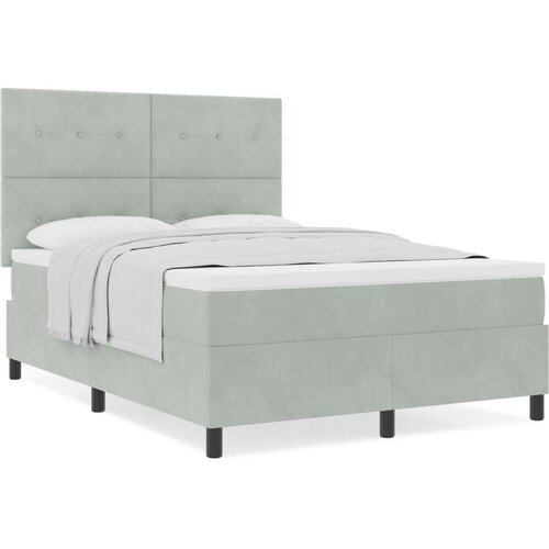 Box Spring Krevet s Madracem Svjetlosiva 160x200 cm Bar&amp;scaron;un Slike
