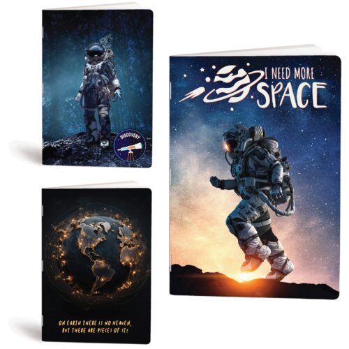 Rucksack Only Zvezek A4 Spaceman, črte z 9 mm robom, 52 listov, sortirano Cene