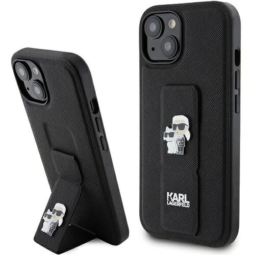 Karl Lagerfeld ETUI GRIPSTAND SAFFIANO KARL&CHOUPETTE PINS NA IPHONE 15 PLUS / 14 PLUS - CZARNE, (21898182) Cene