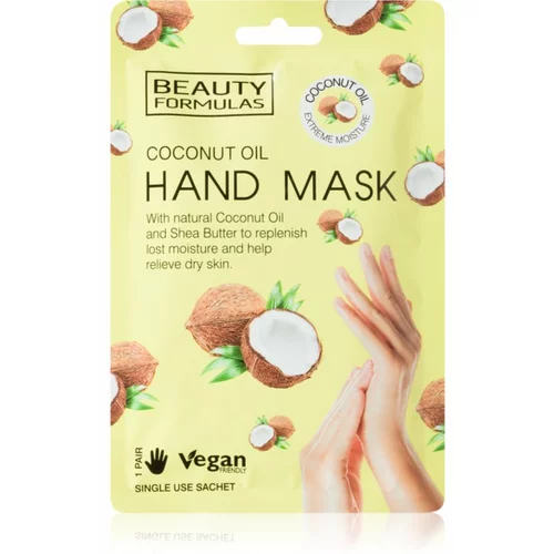 Beauty Formulas Coconut Oil maska za dubinsku hidrataciju za ruke 1 kom