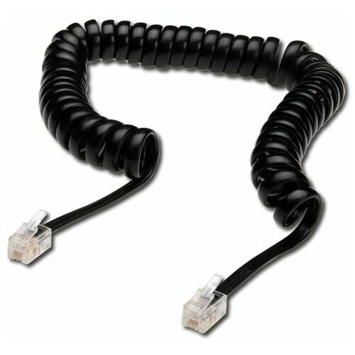 Digitus Telefonski kabel spirala 0,6m (4,0m) črn AK-460101-040-S Cene