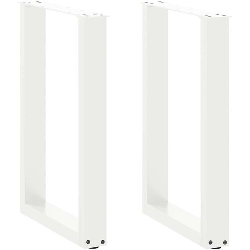  Noge za jedilno mizo v obliki ?rke U, 2 kosa, bele barve, 50 x (72-73) cm, jeklo Cene