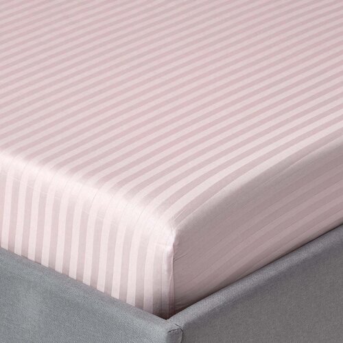 HOMESCAPES dusky pink violet satenasto črtasto pregrinjalo iz egipčanskega bombaža s 330 nitmi, 120x190 cm, (20750608) Slike