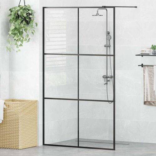 Pregrada za tu&scaron;iranje s prozirnim staklom ESG 115 x 195 cm crna Cijene
