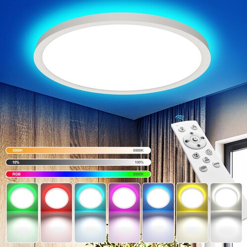 YILAIE LED stropna svetilka RGB 24W 30cm z daljincem Slike
