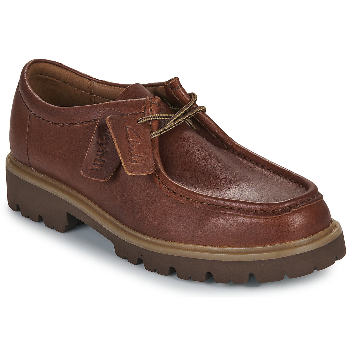 Clarks Čevlji Derby Cleyhill Seam Kostanjeva Cene