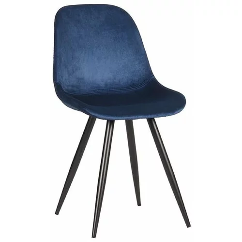 LABEL51 Tamno plave baršunaste blagovaonske stolice u setu 2 kom Capri –