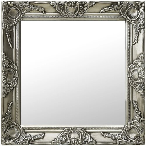 vidaXL Zidno ogledalo u baroknom stilu 50 x 50 cm srebrno Cijene
