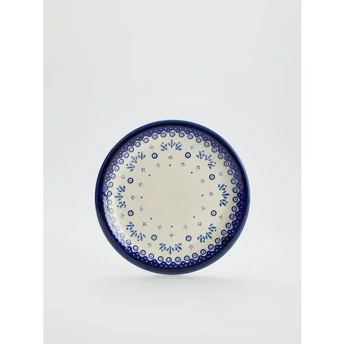 Reserved keramični krožnik z vzorcem - večbarvno