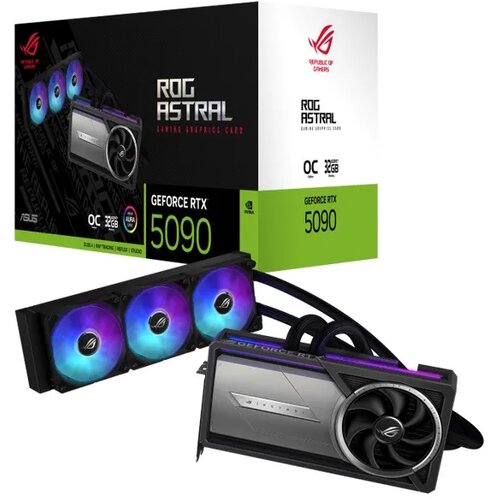 Asus Grafična kartica nVidia RTX5090 ROG Astral LC OC Edition - 32GB GDDR7 - (360mm vodno hlajenja) (90YV0LW2-M0NA00), (22108036) Slike