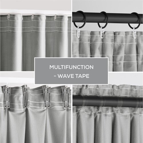 AmeliaHome Svetlo siva žametna zavesa za delno zatemnitev 140x270 cm Pleat &amp;ndash; Slike
