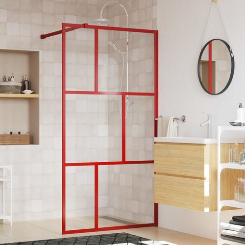  Stijenka za walk-in tuš sa staklom ESG crvena 115 x 195 cm Cene