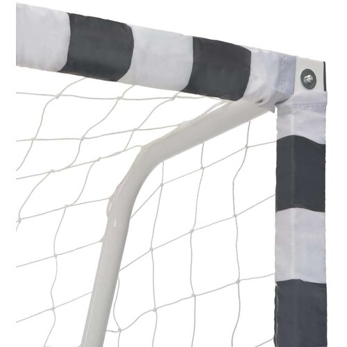 In Nogometni gol 300 x 200 x 90 cm metalni crno-bijeli Slike